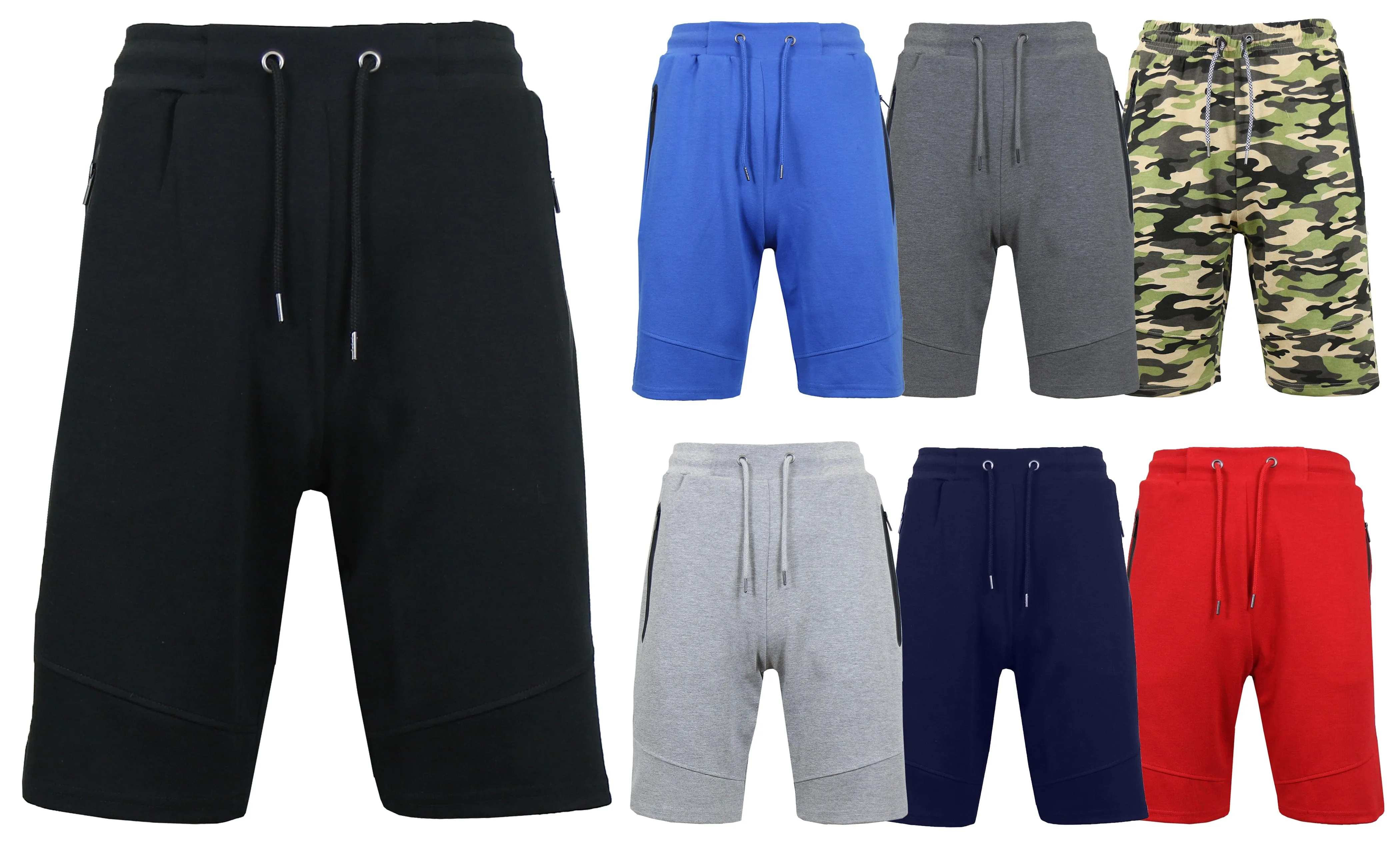 3-PACK Men's Tech Fleece Performance Active Shorts Set