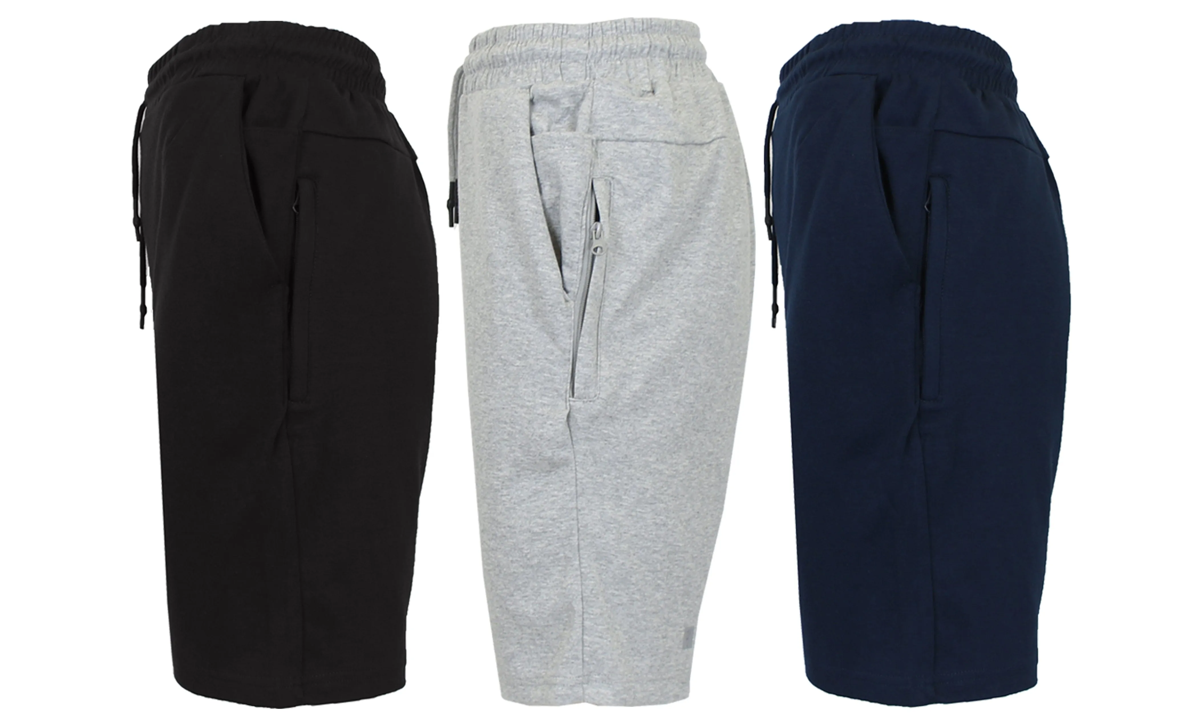 3-PACK Men's Tech Fleece Performance Active Shorts Set