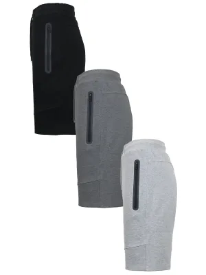 3-PACK Men's Tech Fleece Performance Active Shorts Set