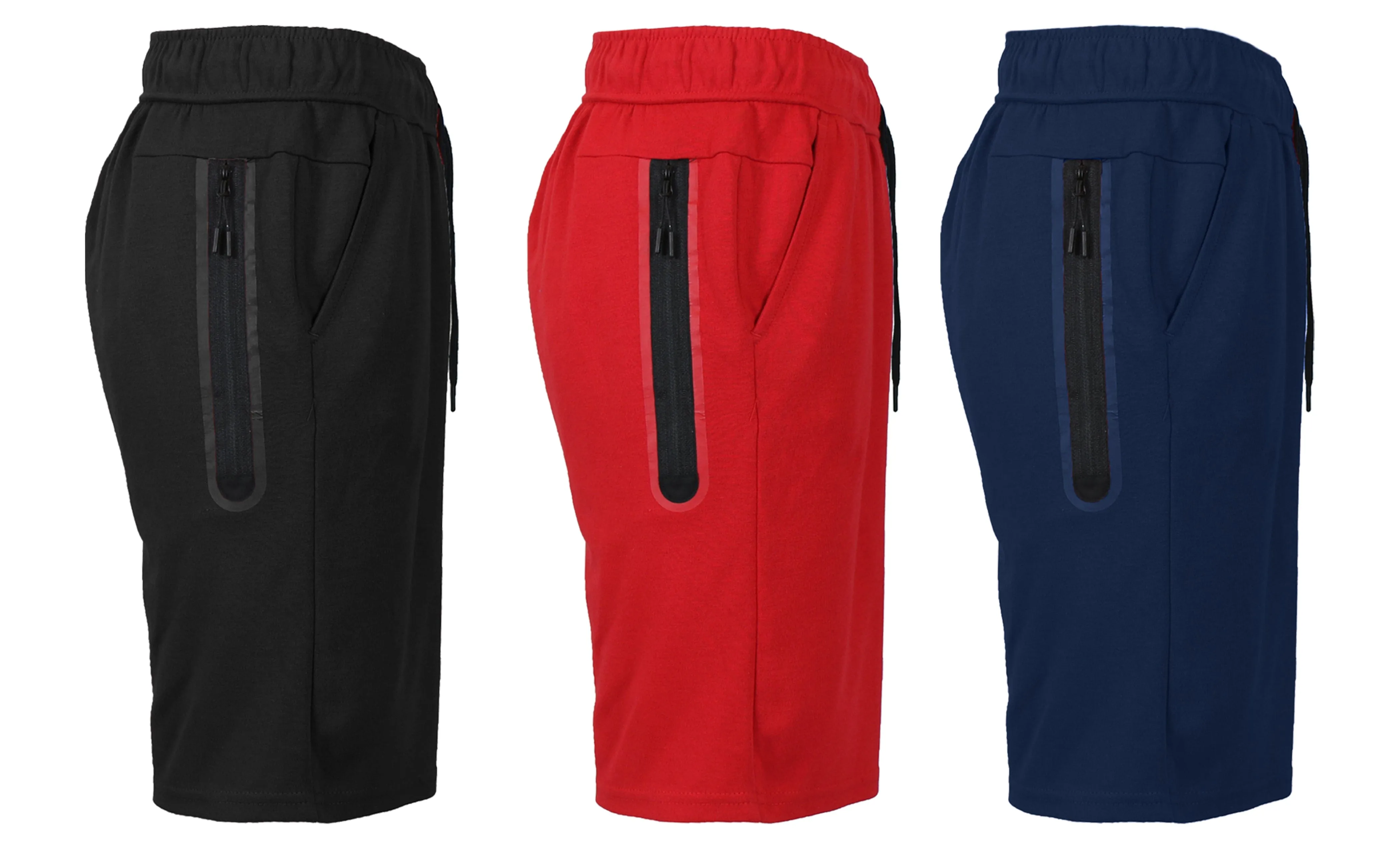 3-PACK Men's Tech Fleece Performance Active Shorts Set