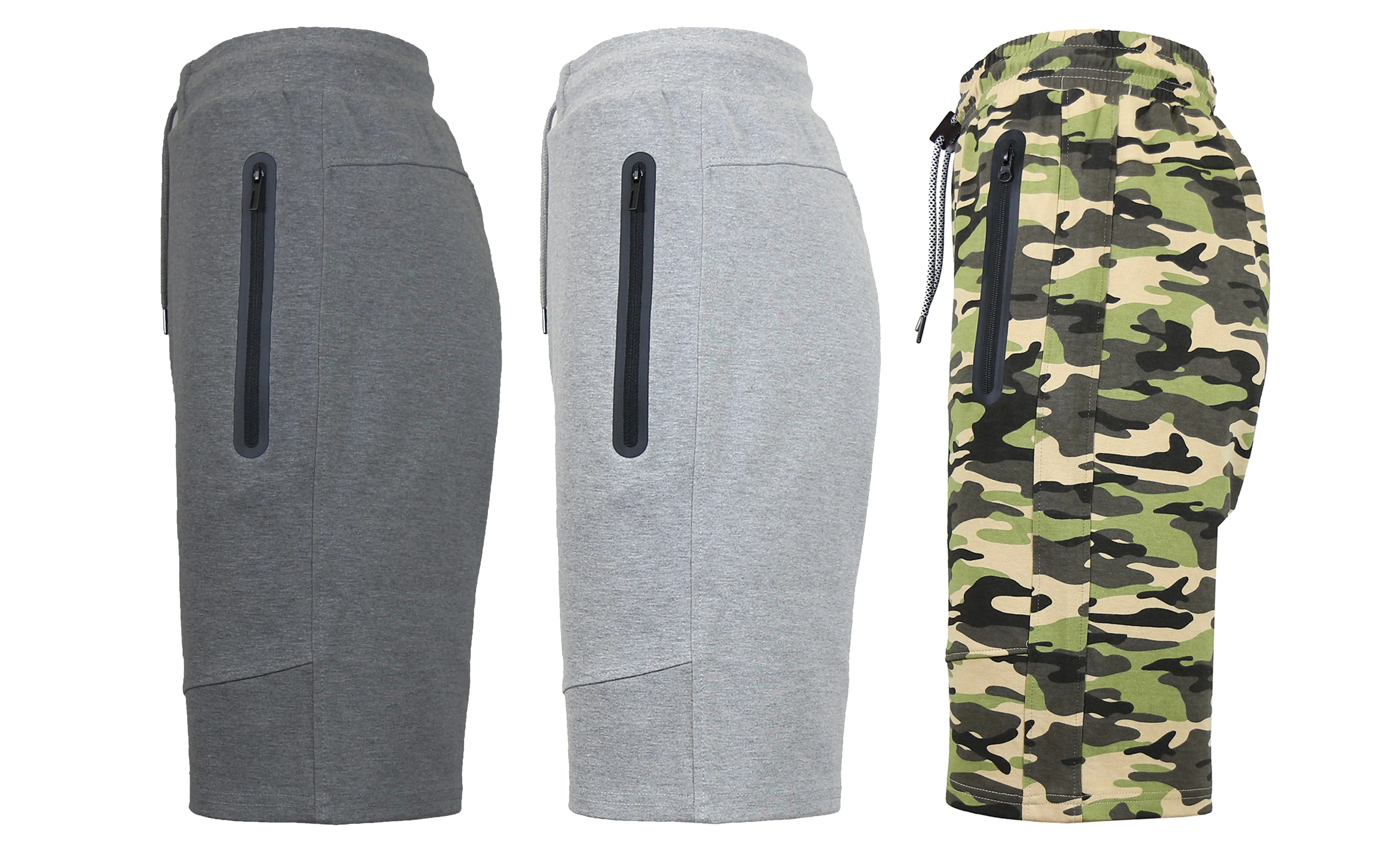 3-PACK Men's Tech Fleece Performance Active Shorts Set