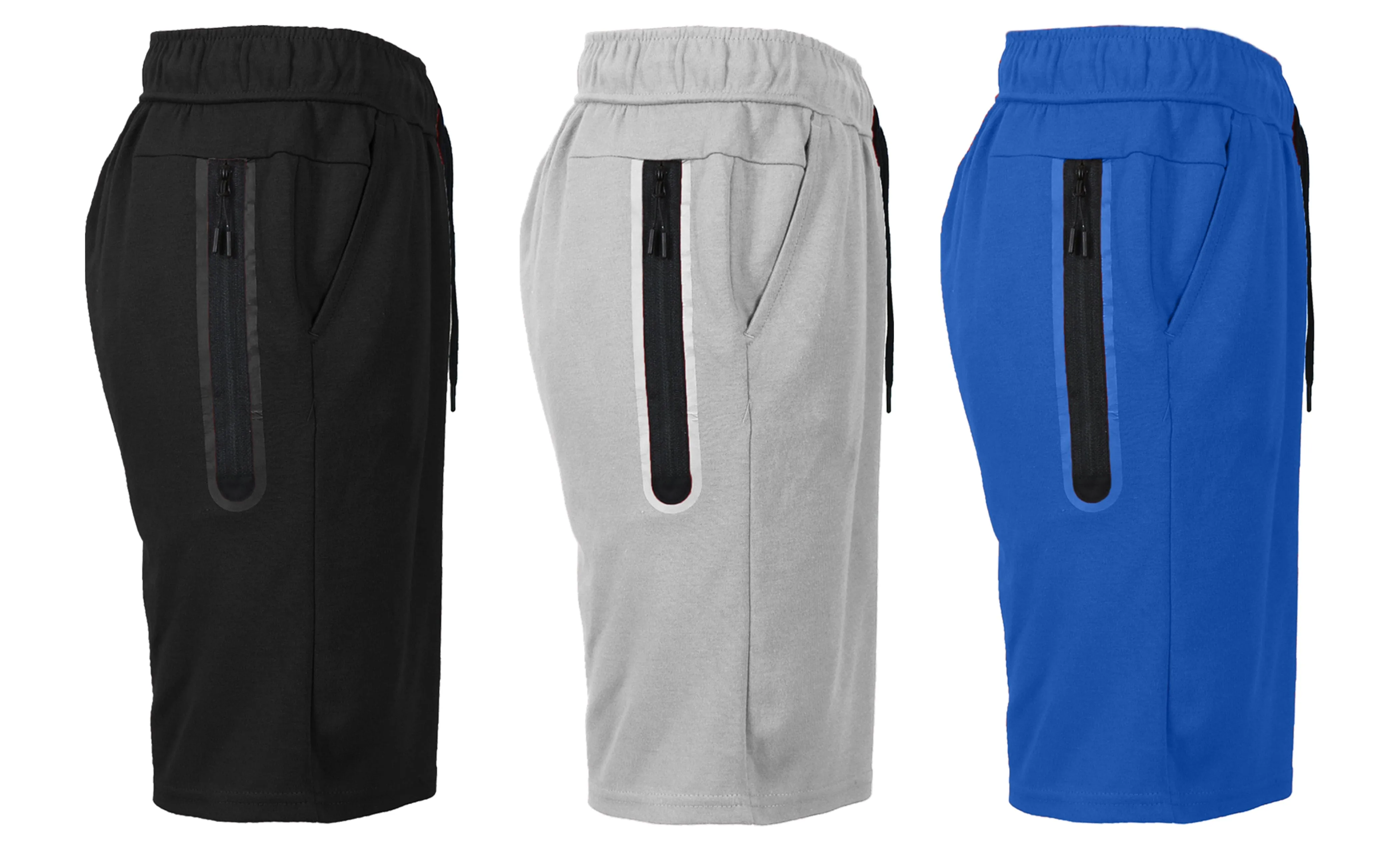 3-PACK Men's Tech Fleece Performance Active Shorts Set