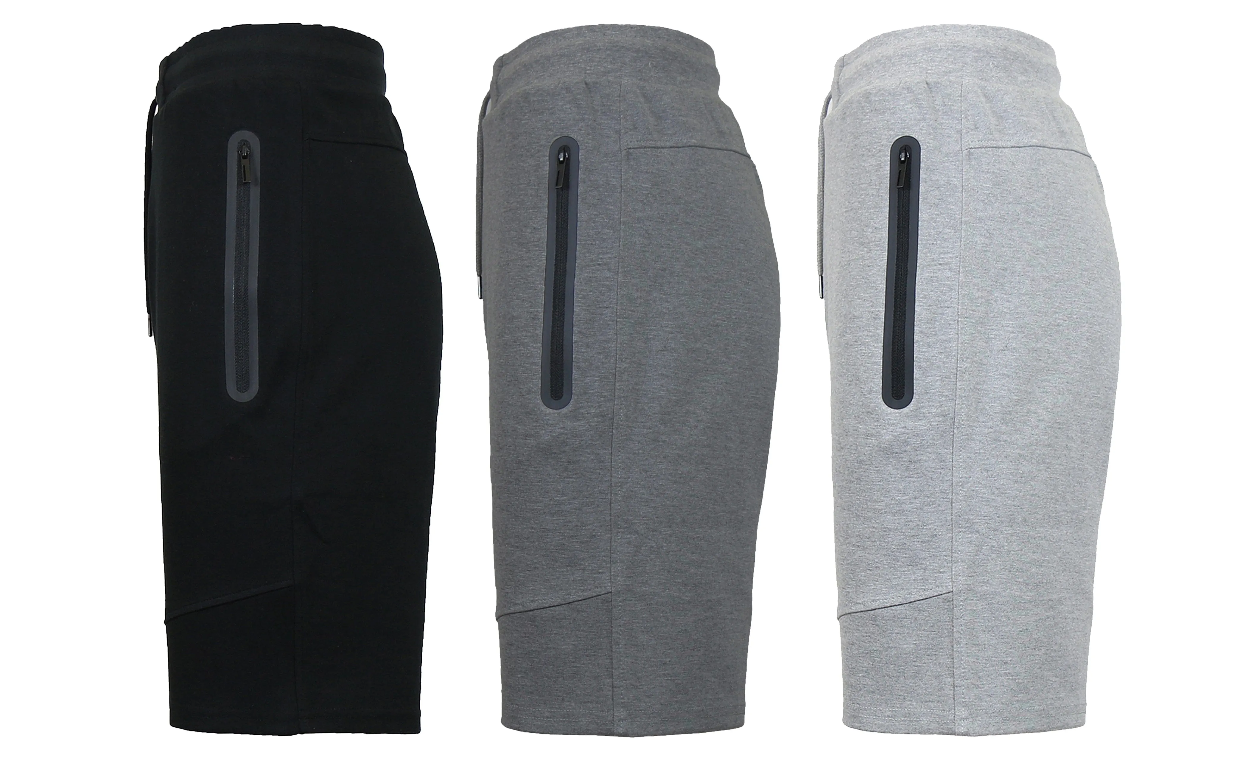 3-PACK Men's Tech Fleece Performance Active Shorts Set