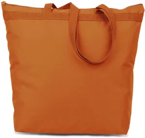 600 denier polyester large tote - burnt orange Case of 48