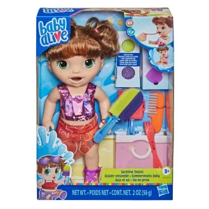 Baby Alive Sunshine Snacks Brown Hair Doll