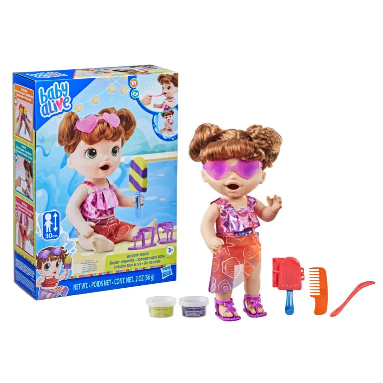 Baby Alive Sunshine Snacks Brown Hair Doll