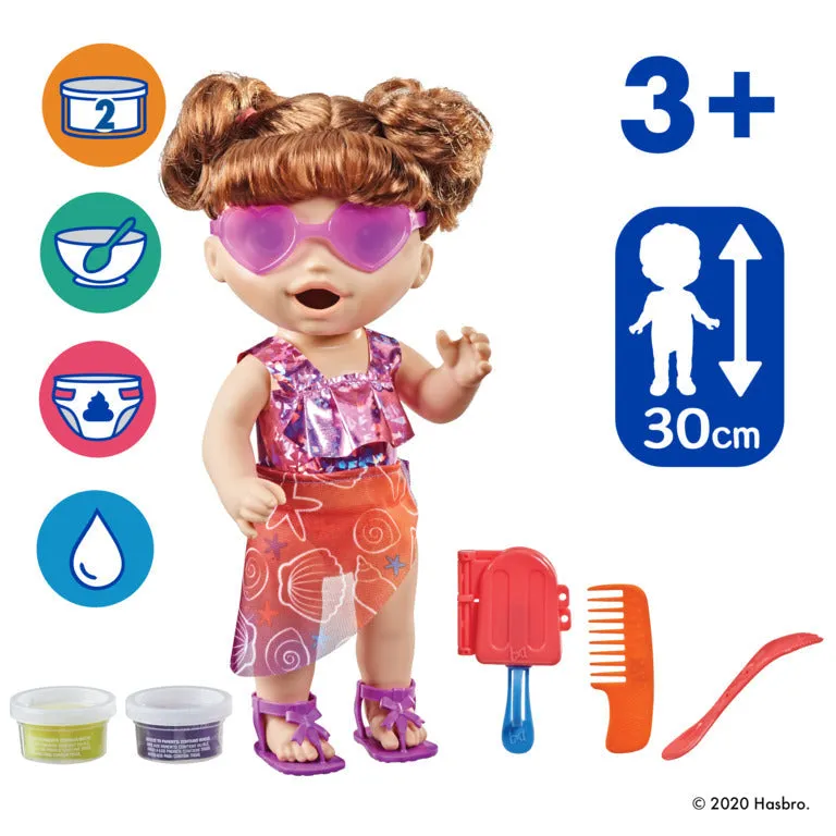 Baby Alive Sunshine Snacks Brown Hair Doll