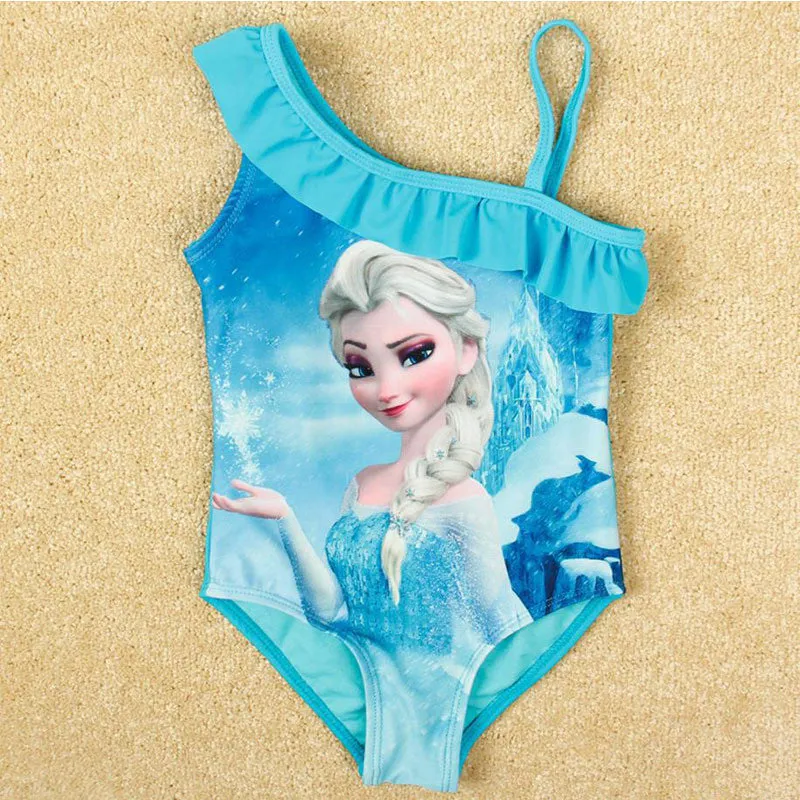 Baby Girls Swimwear Toddler Swimsuit Character Queen Elsa Anna biquini infantil Children Kids One piece Girls Bathing Suit