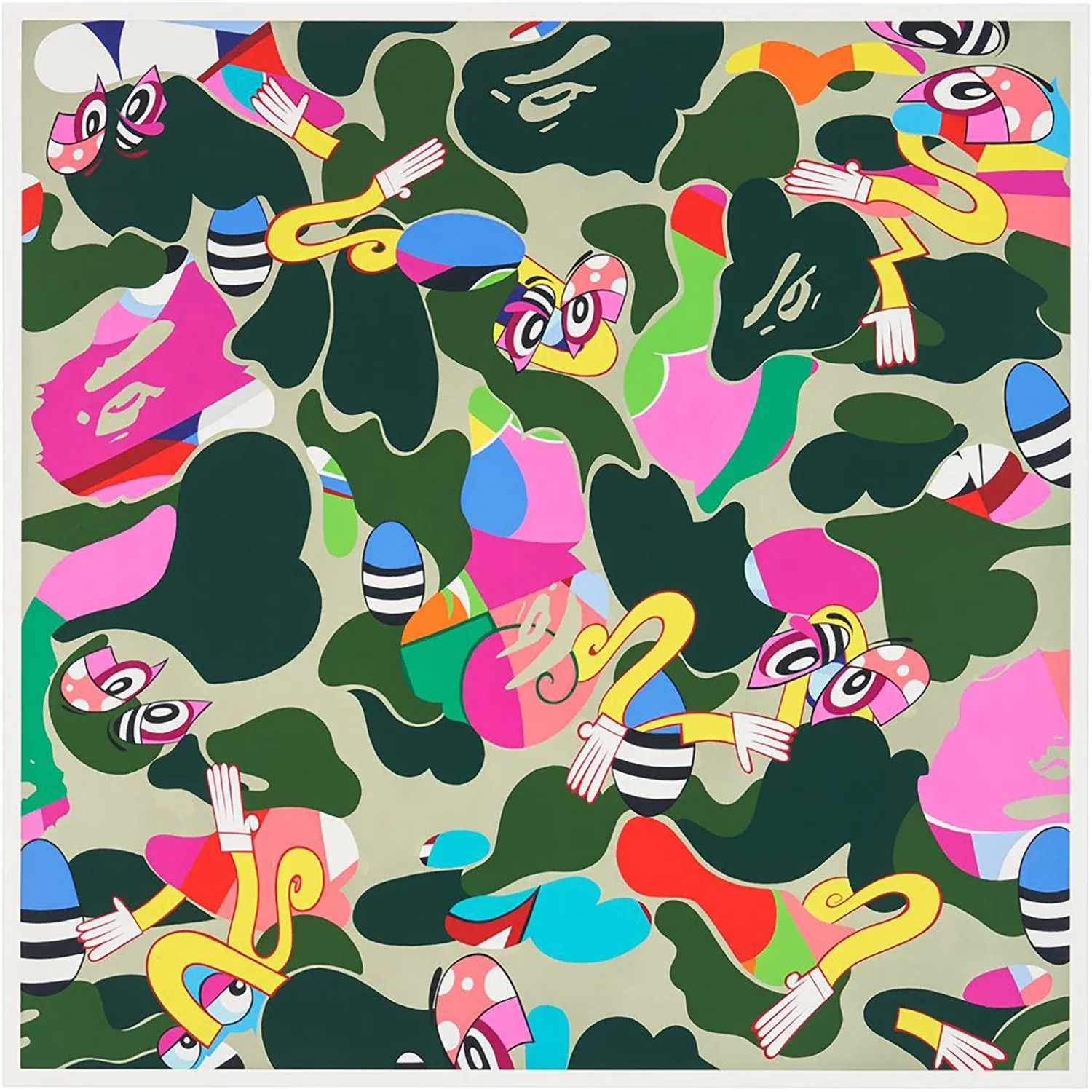 BAPE® X ERICKINK ABC CAMO GREEN by ERIC INKALA