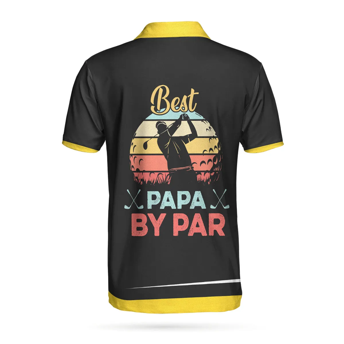 Best Papa By Par Golf Lover Short Sleeve Polo Shirt, Vintage Polo Shirt, Best Golf Shirt For Men Coolspod