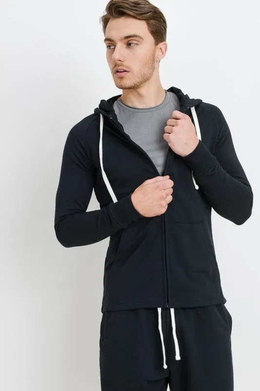 Black Zip-Up Hoodie Jacket