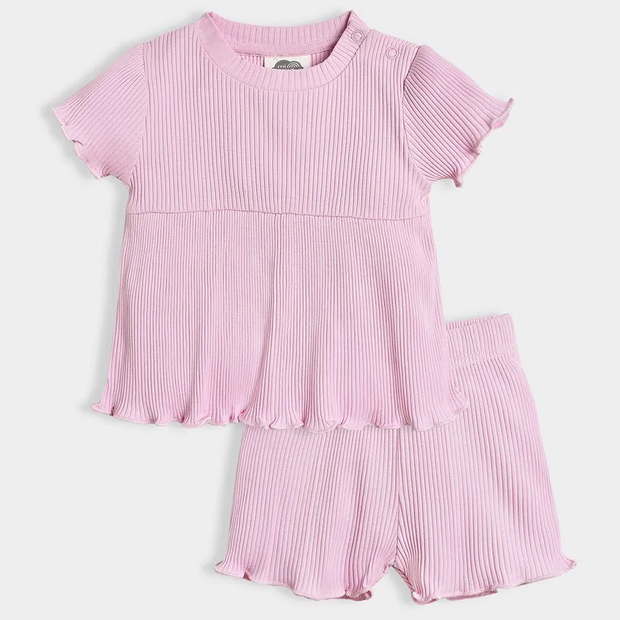 Bloom Top & Shorts Pink Slumber Set