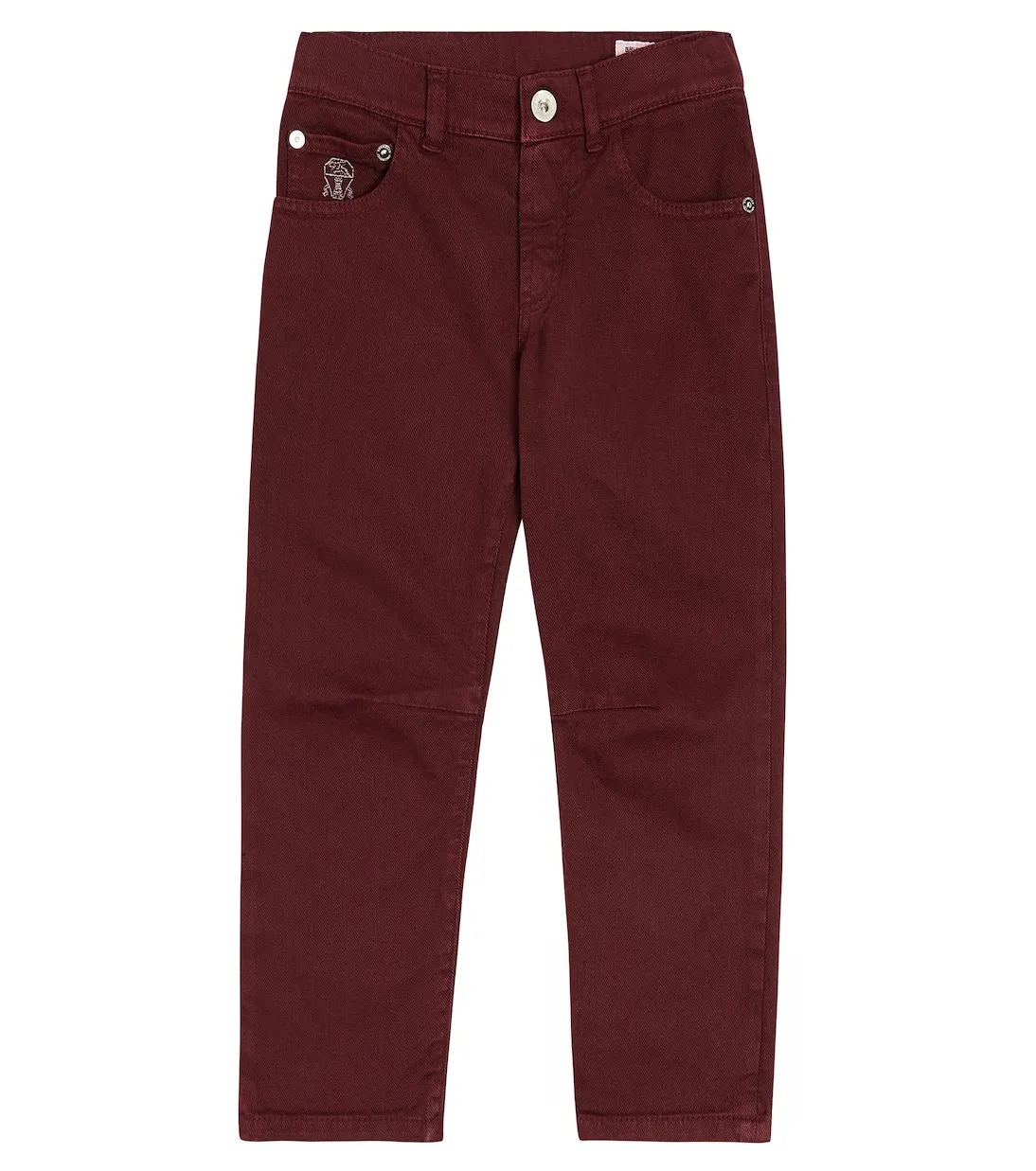 Brunello Cucinelli Kids barrel fit jeans, red