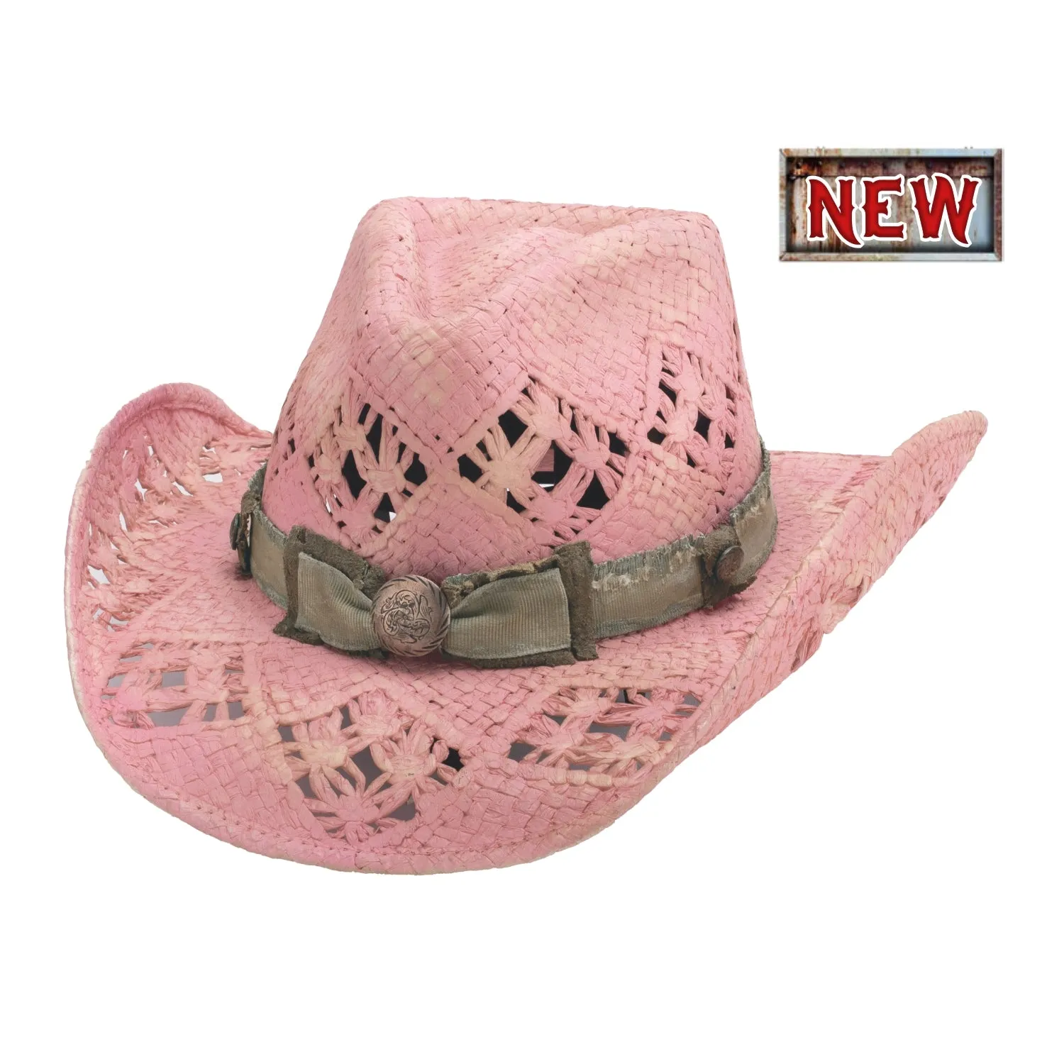 Bullhide Hats Pink Golden Girl Fashion Straw Hat