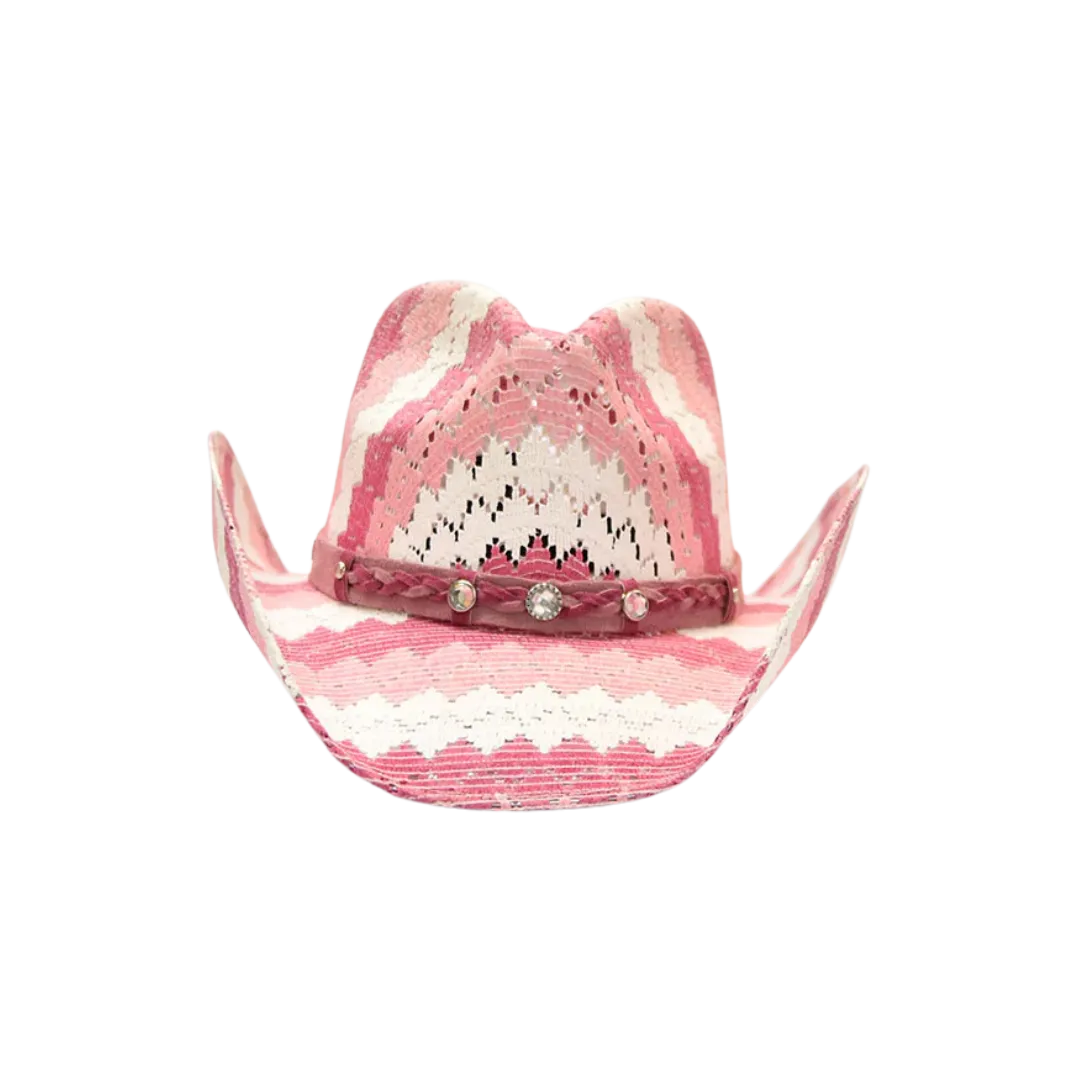 Bullhide Kid's Teenage Dream Western Straw Pink Hat