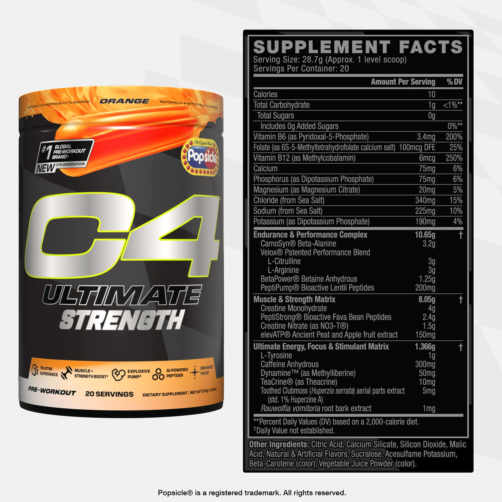 C4 Ultimate® Strength x Popsicle Pre Workout Powder