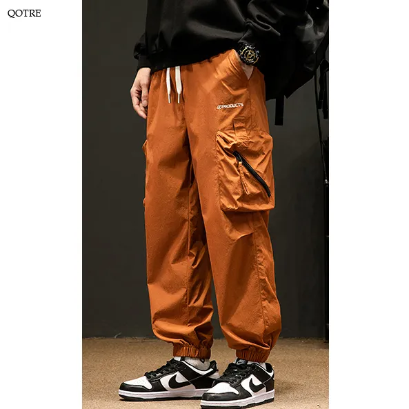 Casual Elasticity Tapered Thin Loose Fit Cargo Pants