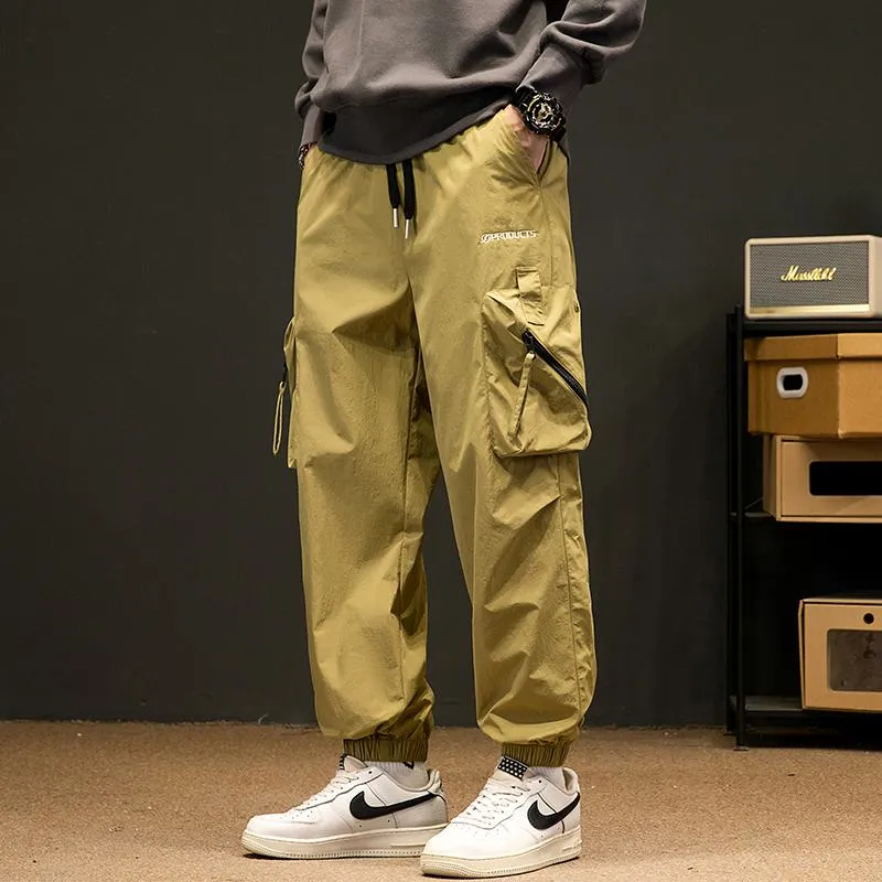 Casual Elasticity Tapered Thin Loose Fit Cargo Pants