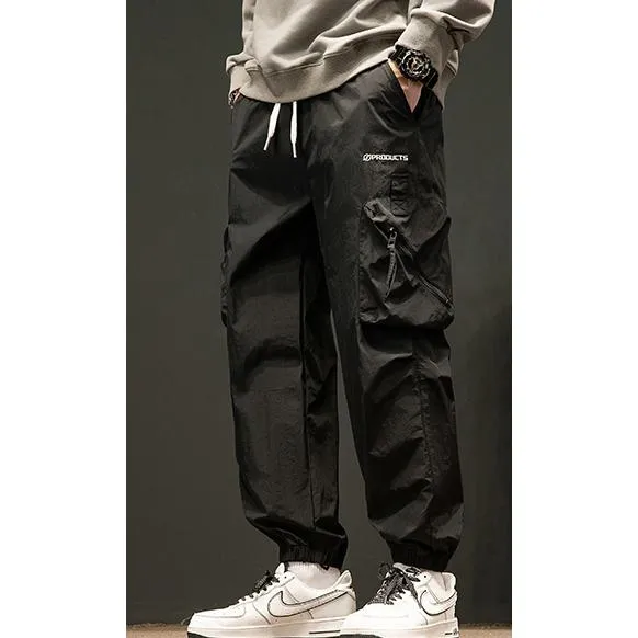 Casual Elasticity Tapered Thin Loose Fit Cargo Pants