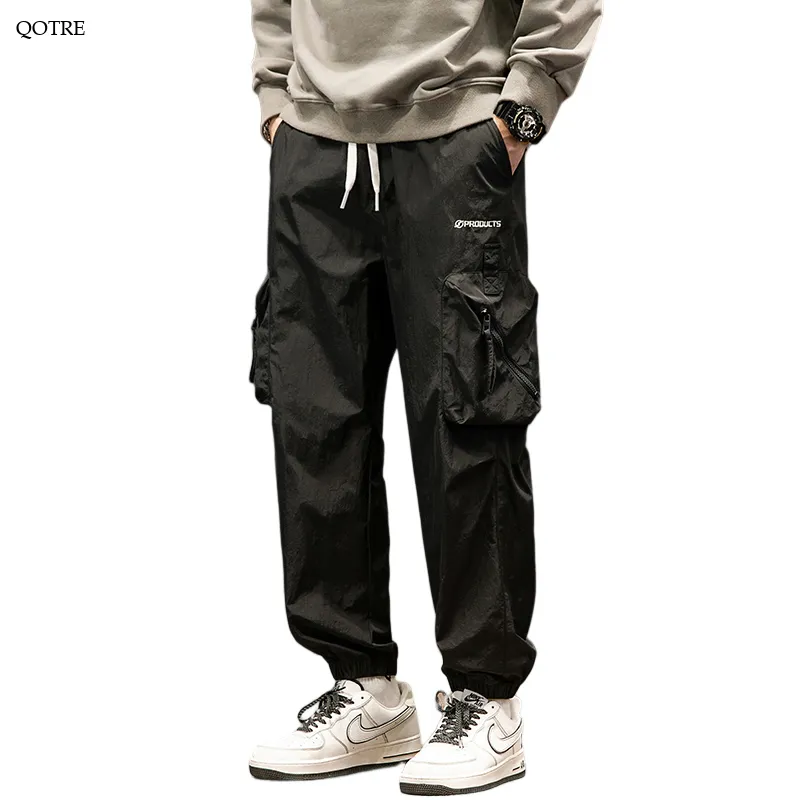 Casual Elasticity Tapered Thin Loose Fit Cargo Pants