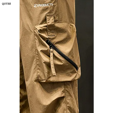 Casual Elasticity Tapered Thin Loose Fit Cargo Pants