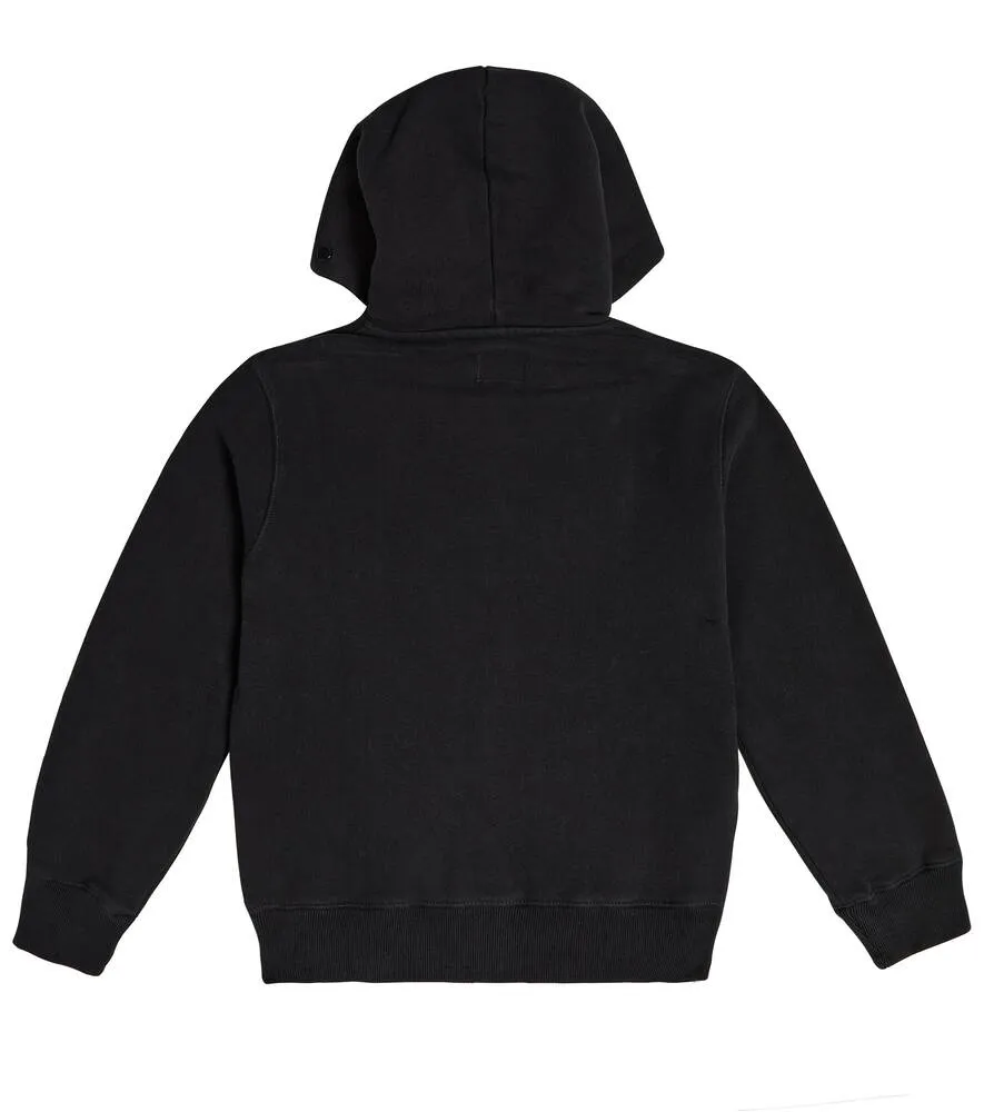 CCotton Jersey Goggle Hoodie. COMPANY KIDS, black