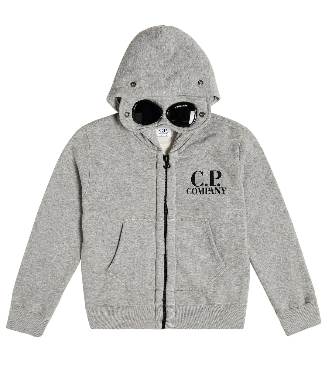 CCotton Jersey Goggle Hoodie. COMPANY KIDS, gray