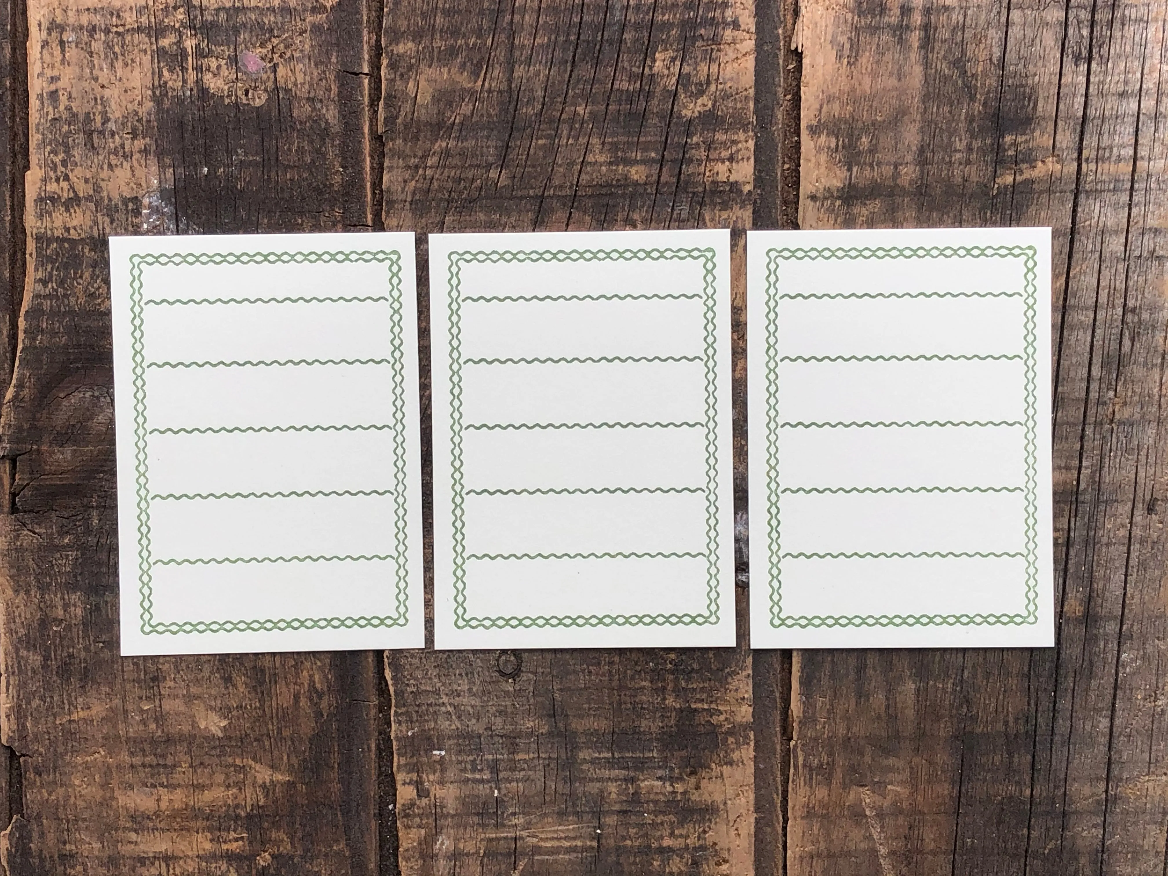 Classiky - Letterpress Memo Card - Dark Green