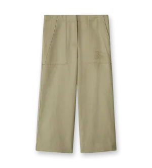 Cotton Blend Trousers Hunter