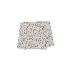 Cotton Muslin Burp Cloth, Meadow Floral