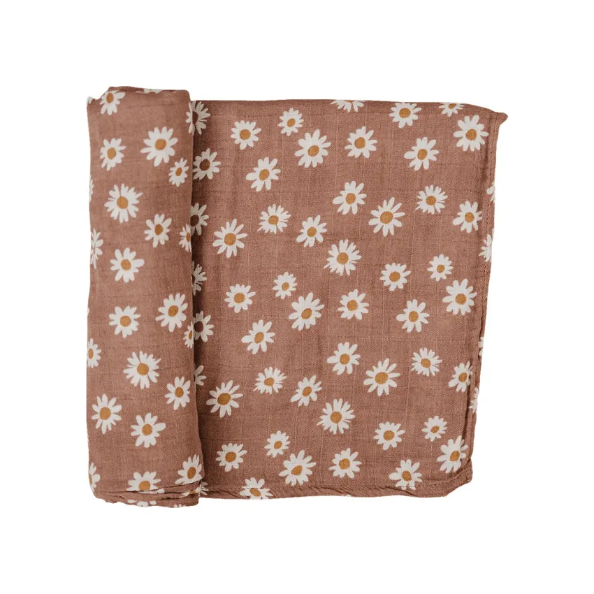 Cotton Muslin Swaddle, Daisy Dream