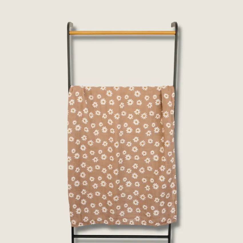 Cotton Muslin Swaddle, Daisy Dream