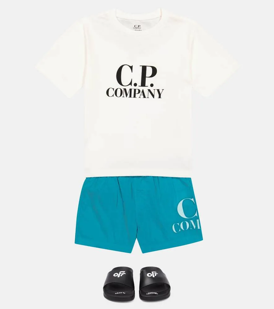 Cotton T-shirt with C logo. COMPANY KIDS, white