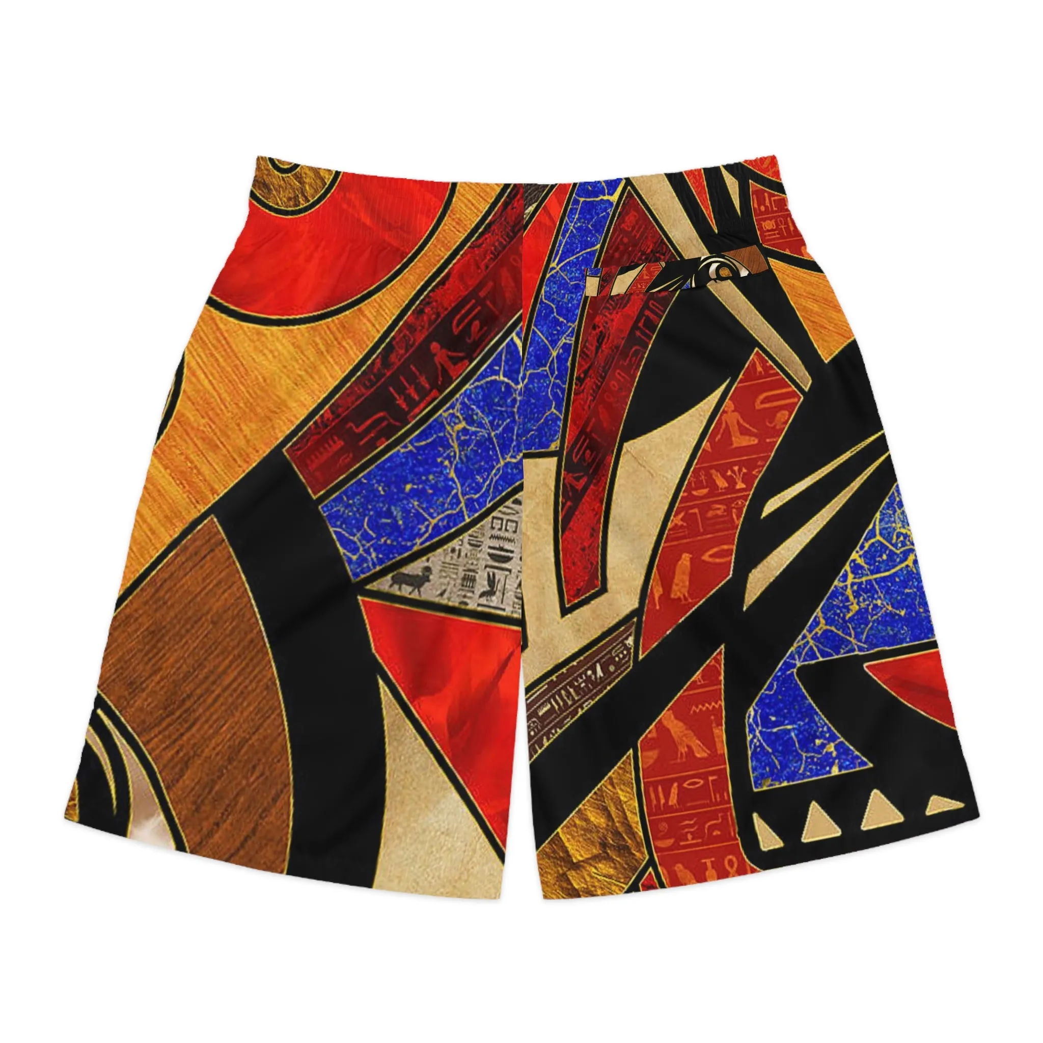 Crowgodshi Men's Hawaiian Egyptian Abstract Shorts