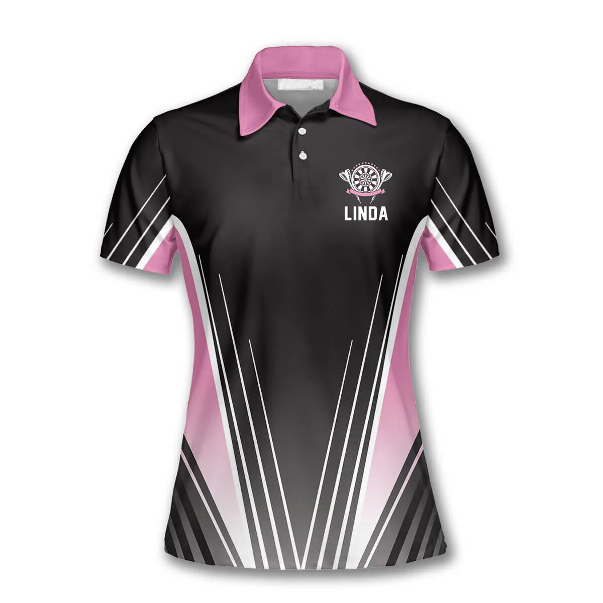 Dart Queen Black Pink Custom Darts Shirts for Women, Gift for Dart Player