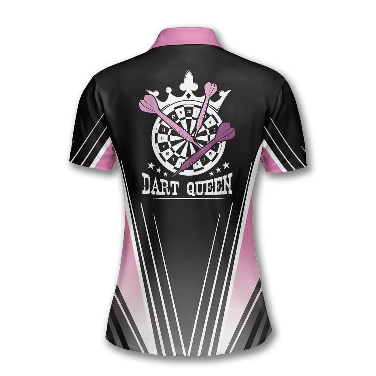 Dart Queen Black Pink Custom Darts Shirts for Women, Gift for Dart Player