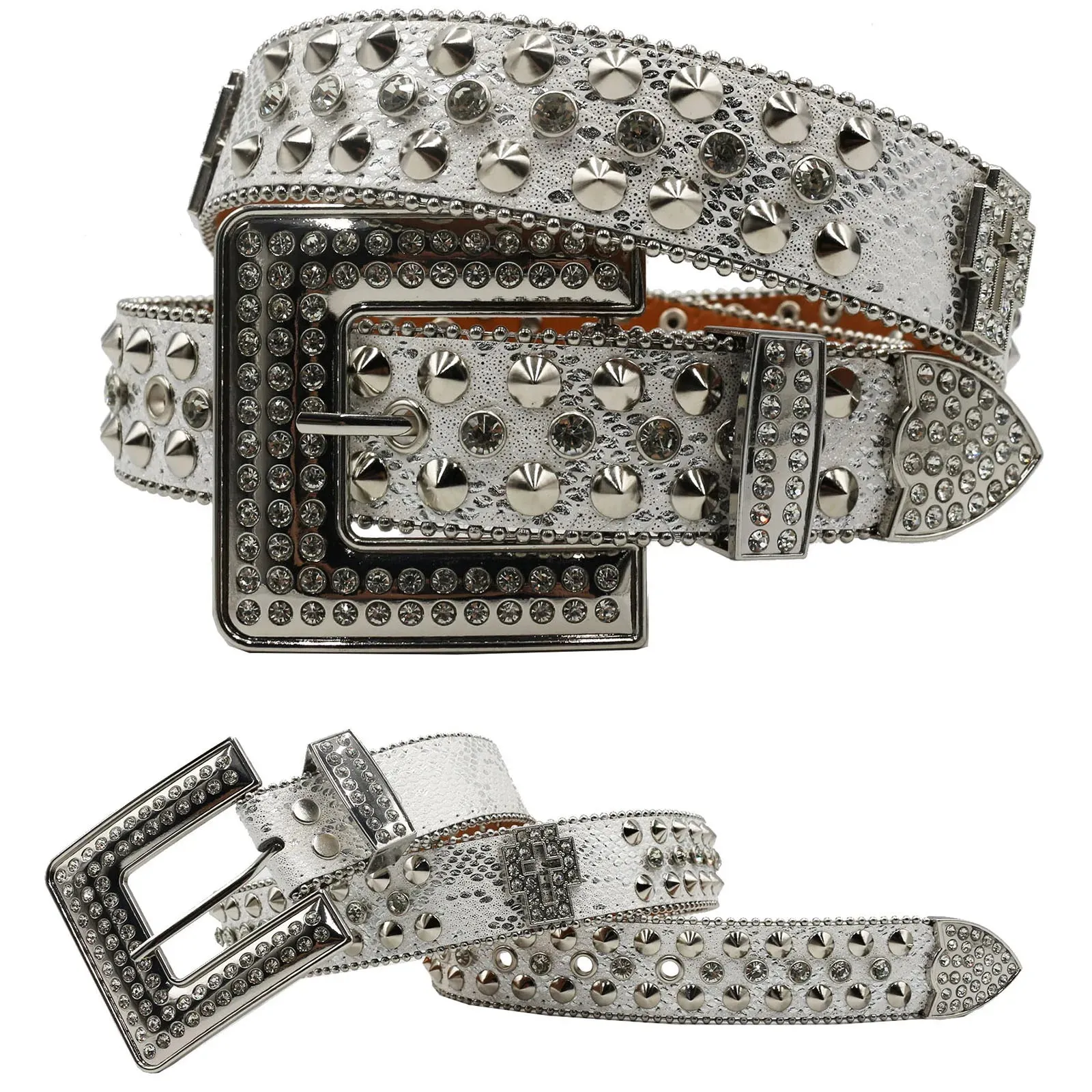 Diamond Rhinestone Belts Fashion Crystal Studded Pin Buckle Belt