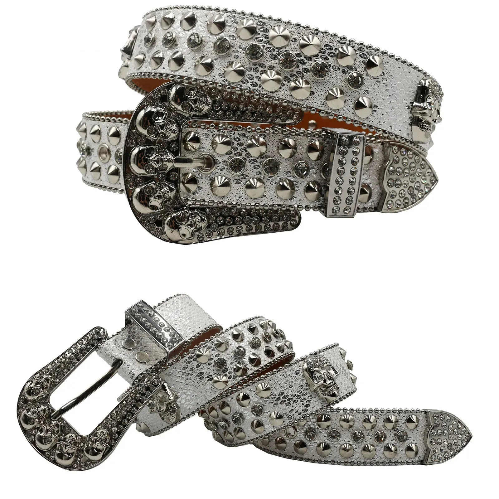 Diamond Rhinestone Belts Fashion Crystal Studded Pin Buckle Belt