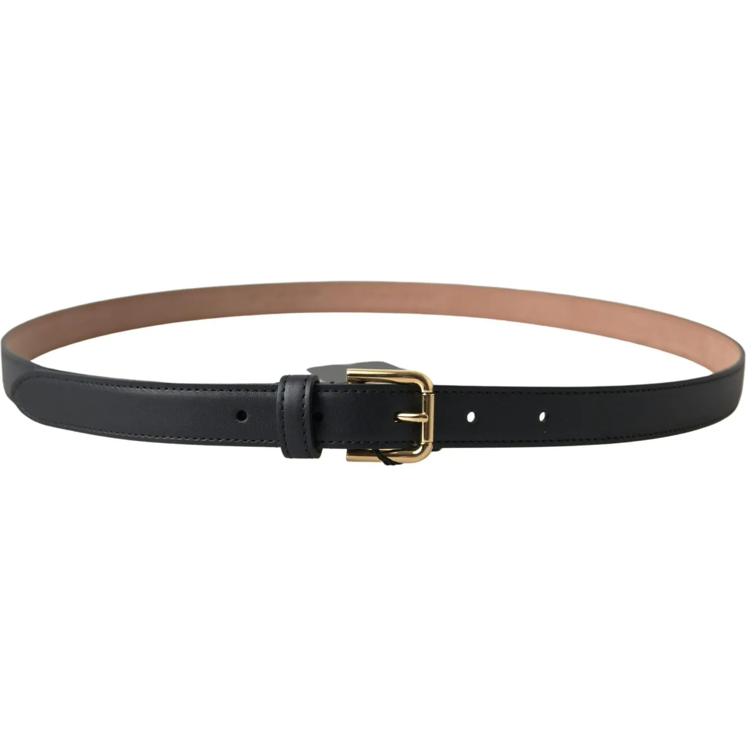 Dolce & Gabbana Elegant Italian Leather Belt with Metal Buckle