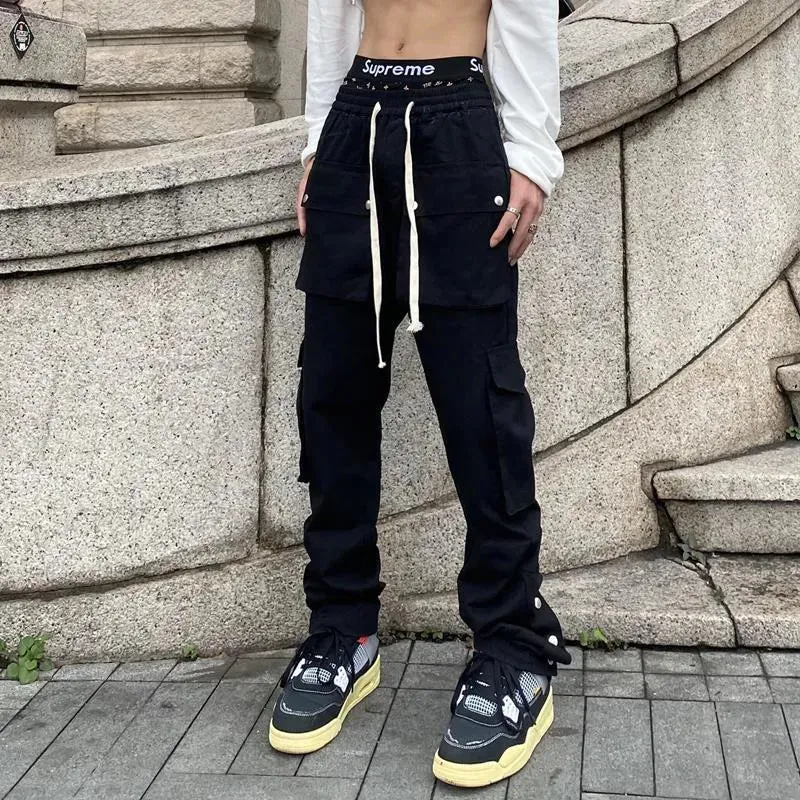 Fashion Chic Japanese Streetwear Joggers Men Cargo Pants High Street Stylish Techwear Pocket Hip Hop Breaking Harem Pants Male G220802