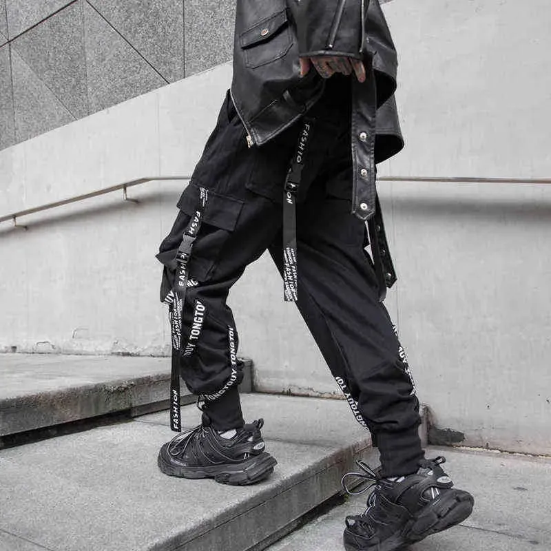 Fashion Chic Japanese Streetwear Joggers Men Cargo Pants High Street Stylish Techwear Pocket Hip Hop Breaking Harem Pants Male G220802