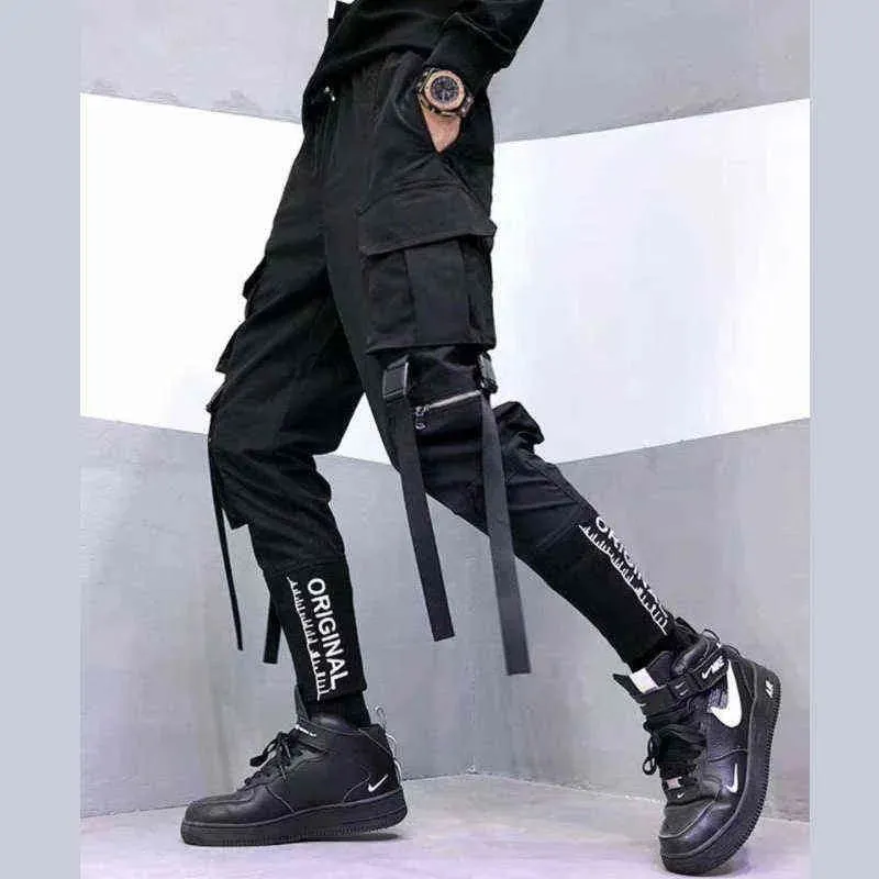 Fashion Chic Japanese Streetwear Joggers Men Cargo Pants High Street Stylish Techwear Pocket Hip Hop Breaking Harem Pants Male G220802