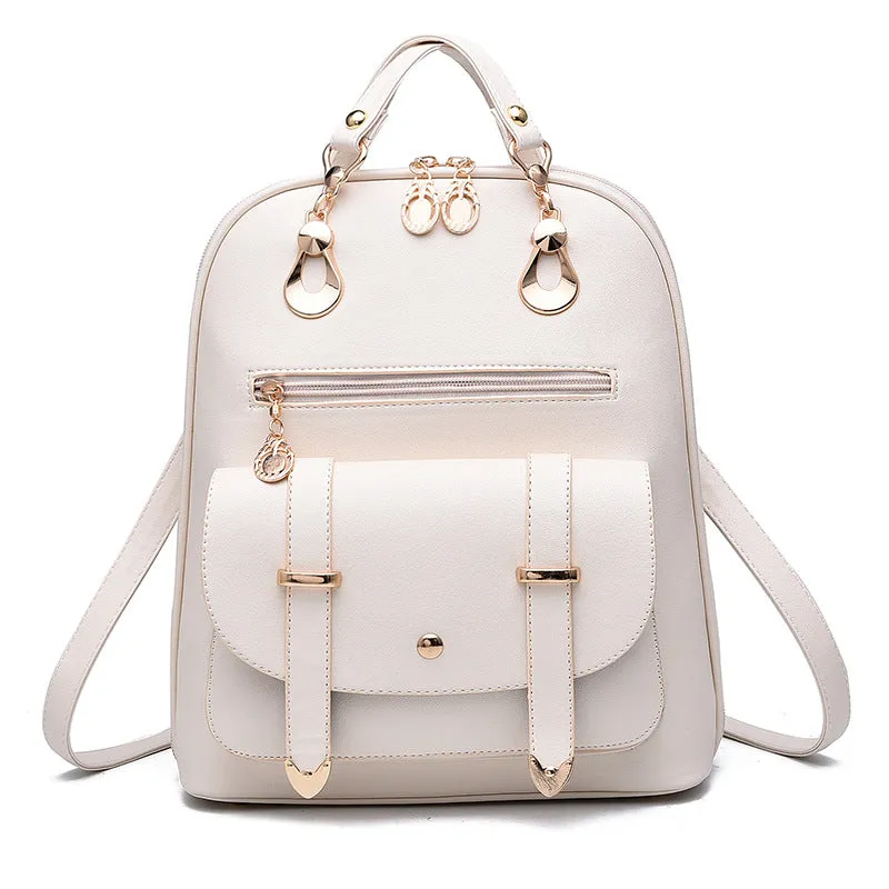 Female bag fashion PU leather dual-use backpack