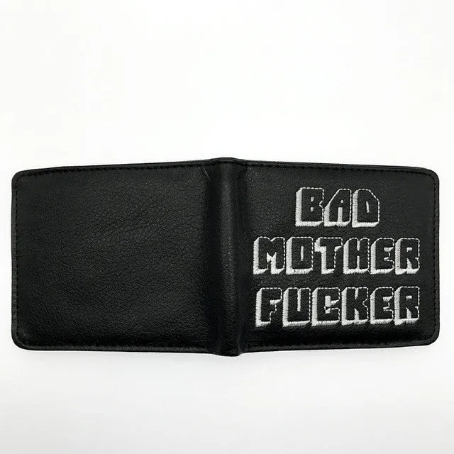 Free Shipping BMF Wallet Bad Mother F*cker Leather Wallets Purse Cool Purse for Gift Unisex Free Shipping