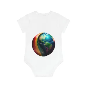 ,,FUTURE WORLD" Baby Organic Short Sleeve Bodysuit