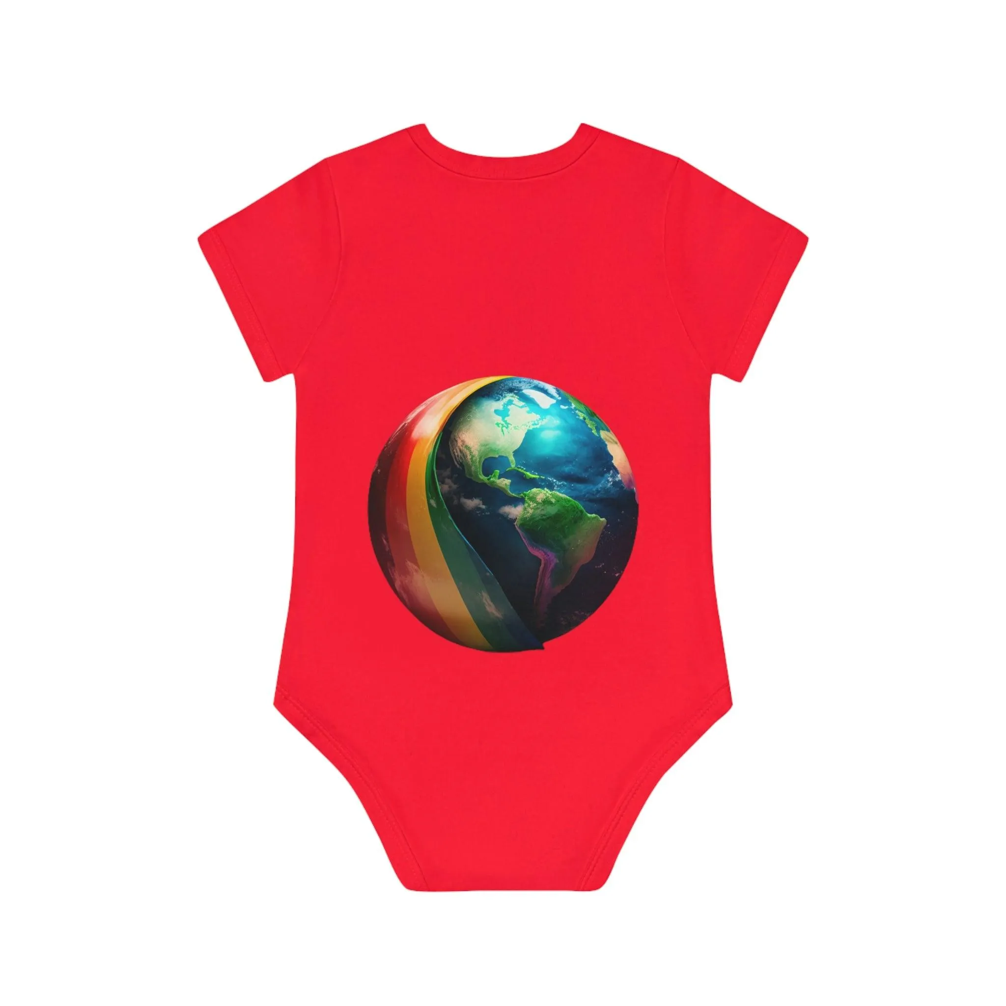 ,,FUTURE WORLD" Baby Organic Short Sleeve Bodysuit