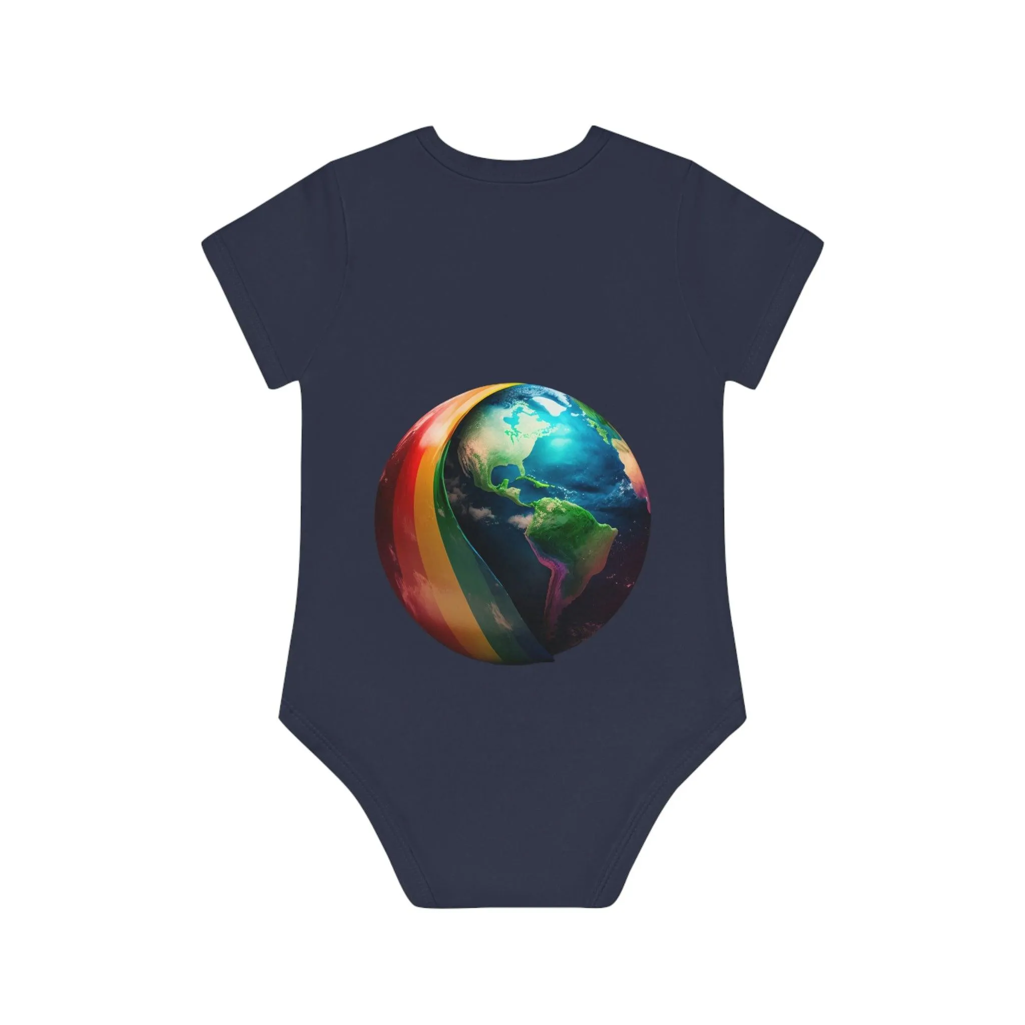 ,,FUTURE WORLD" Baby Organic Short Sleeve Bodysuit