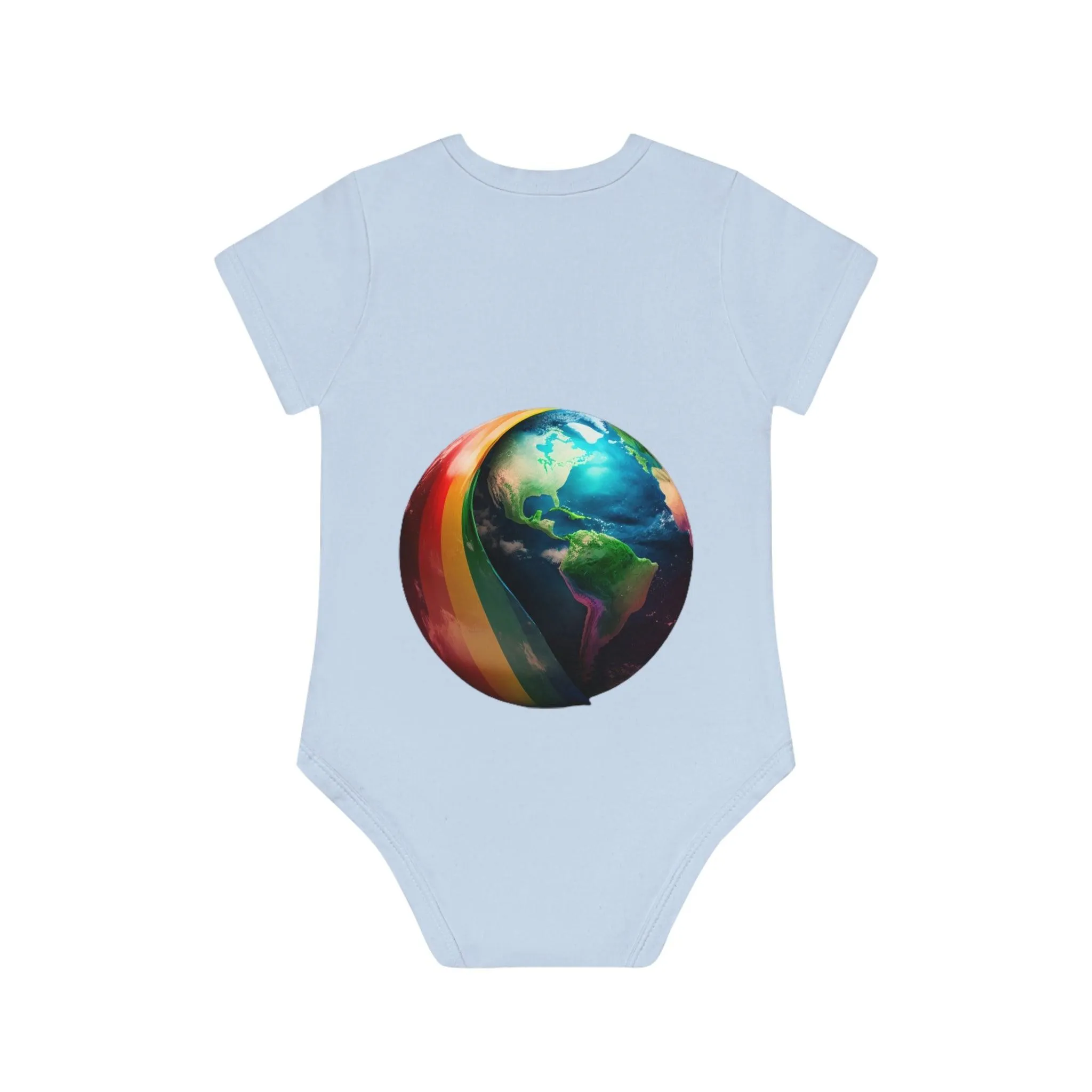 ,,FUTURE WORLD" Baby Organic Short Sleeve Bodysuit