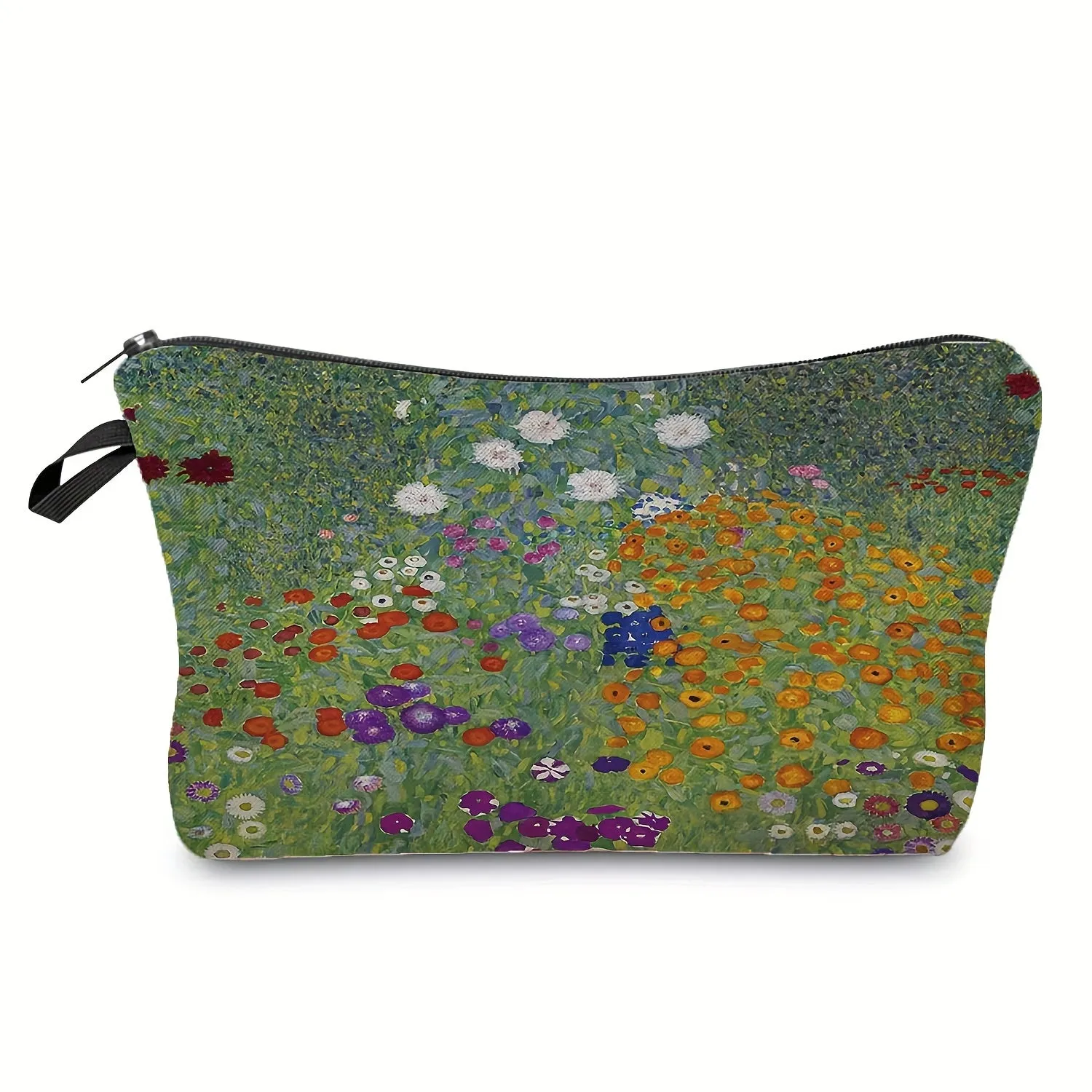 Golden Oil Painting Print Travel Toiletry Cosmetic Bag