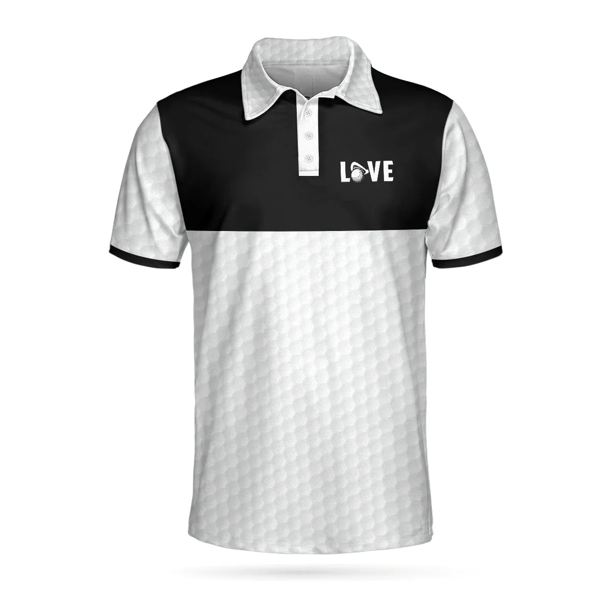 Golf Is My Therapy Golf Polo Shirt, Black And White Golf Love Polo Shirt, Best Golf Shirt For Men Coolspod